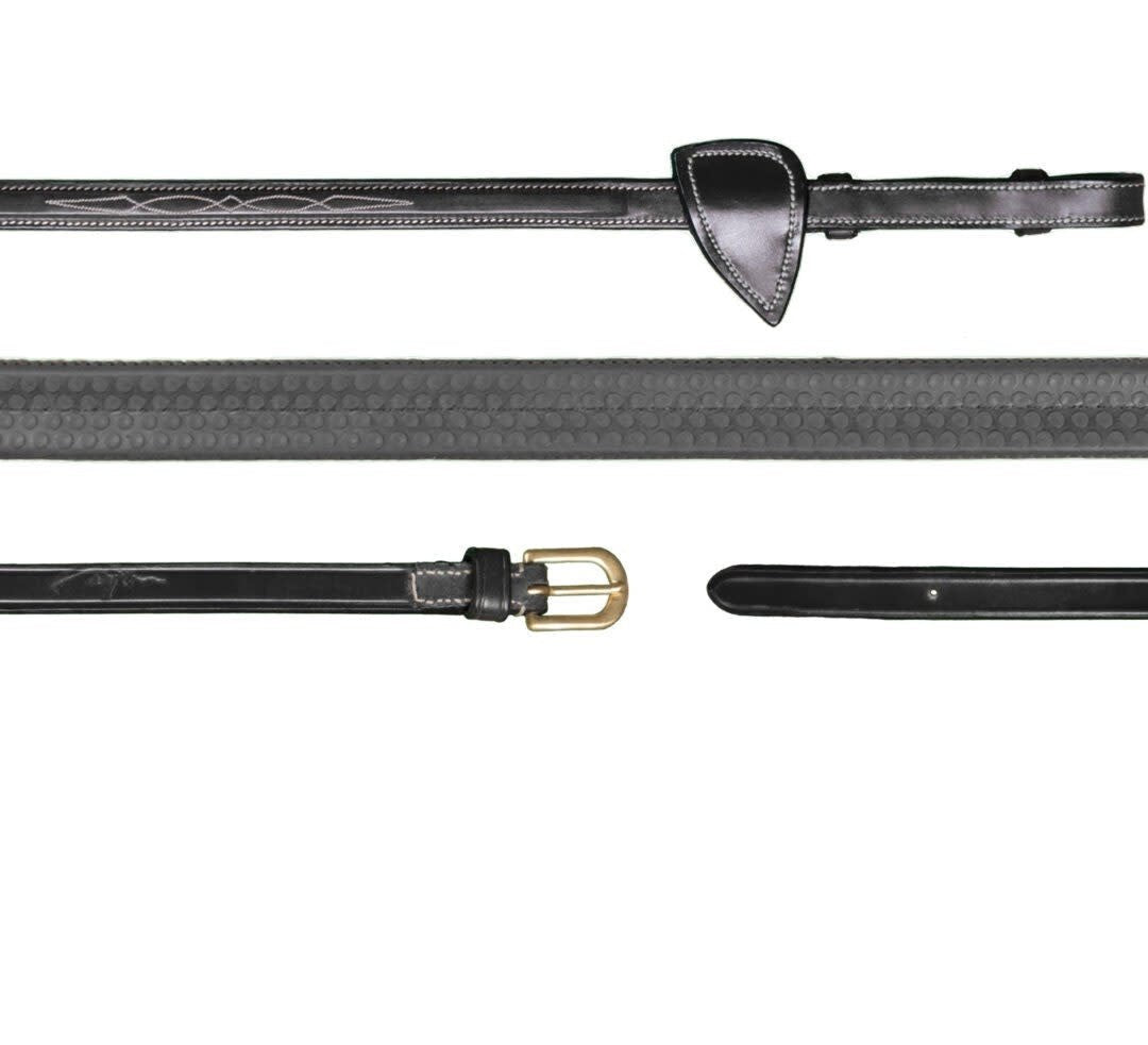 Dy'on 5/8 Rubber Reins Trenshoofdstellen - Maddelin Equestrian Dy on