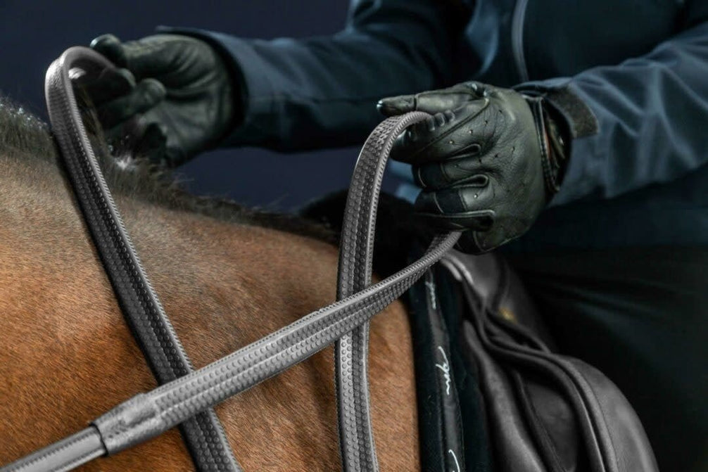 Dy'on 5/8 Rubber Reins Trenshoofdstellen - Maddelin Equestrian Dy on