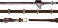 Dy'on 5/8 Web Reins With 9 Leather Loops Teugels - Maddelin Equestrian Dy on