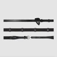 Dy'on 5/8" Webband teugels met 9 leren passanten Teugels - Maddelin Equestrian Dy on