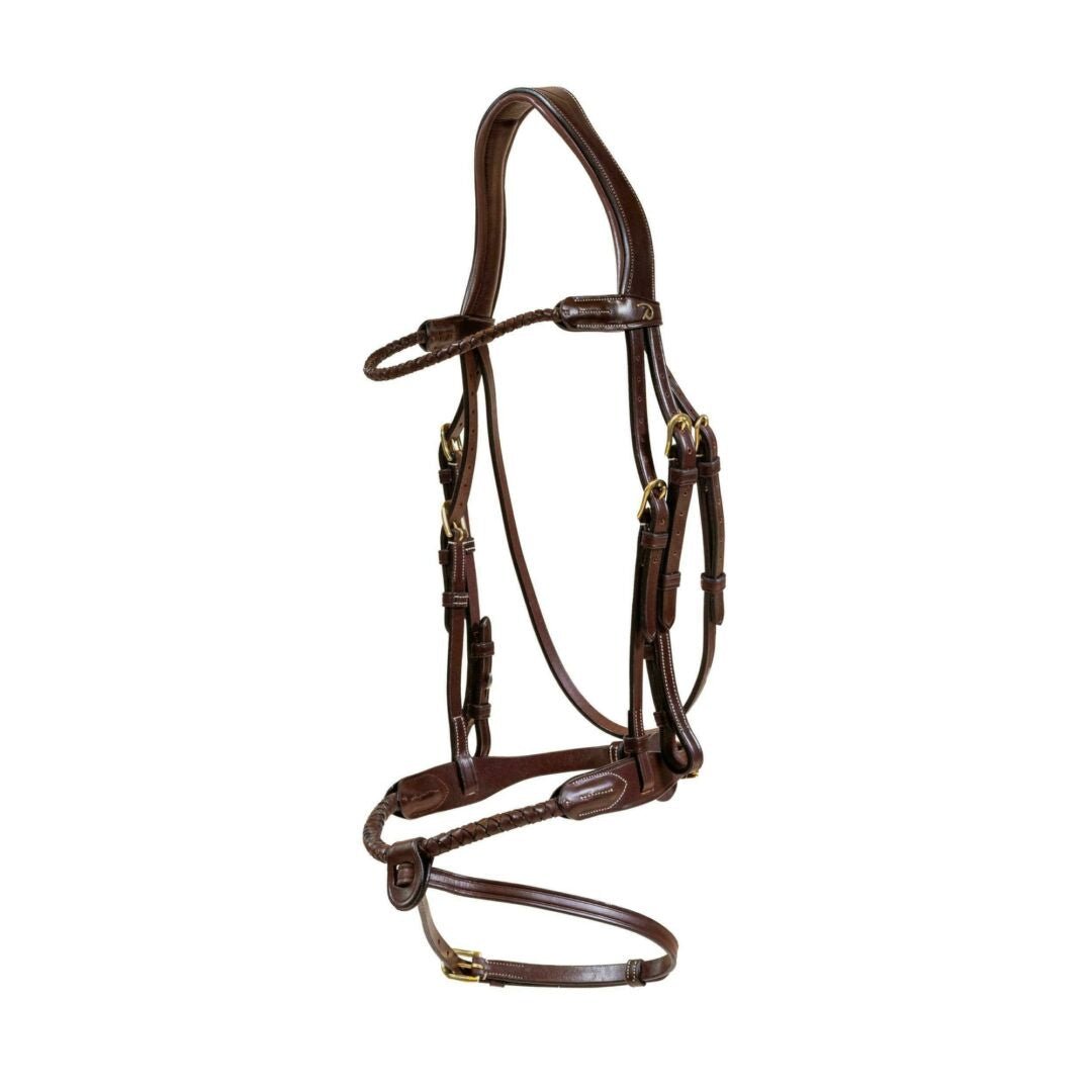 Dy'on Braided noseband Hoofdstel with removable flash Trenshoofdstellen - Maddelin Equestrian Dy on