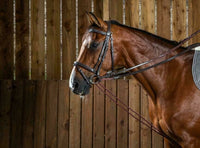 Dy'on Leather/Nylon Slof Teugels 5/8 (13mm) - Working Hulpteugels - Maddelin Equestrian Dy on