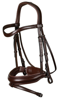 Dy'on Medium Crank Trenshoofdstel met Aansnoerneusriem Trenshoofdstellen - Maddelin Equestrian Dy on