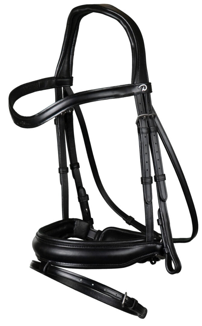 Dy'on Medium Crank Trenshoofdstel met Aansnoerneusriem Trenshoofdstellen - Maddelin Equestrian Dy on