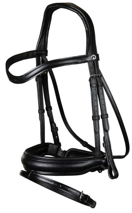 Dy'on Medium Crank Trenshoofdstel met Aansnoerneusriem Trenshoofdstellen - Maddelin Equestrian Dy on