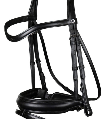 Dy'on Medium Crank Trenshoofdstel met Aansnoerneusriem Trenshoofdstellen - Maddelin Equestrian Dy on