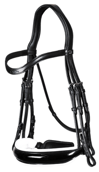 Dy'on Patent Large Crank Noseband White Pad. - New English Stang & Trens - Maddelin Equestrian Dy on