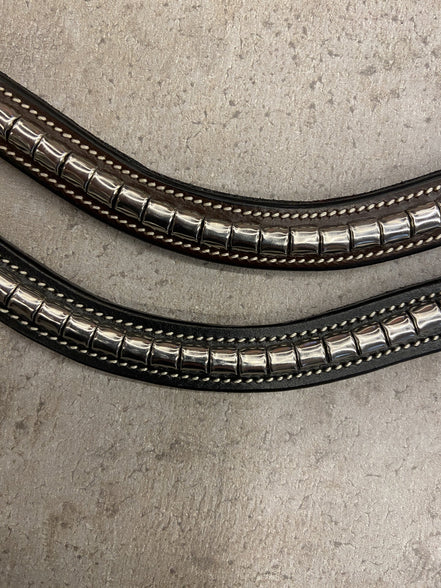 Dy'on Silver Clincher V - Shaped Browband Hunter Frontriemen - Maddelin Equestrian Dy on