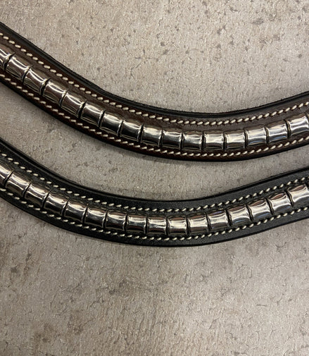 Dy'on Silver Clincher V - Shaped Browband Hunter Frontriemen - Maddelin Equestrian Dy on