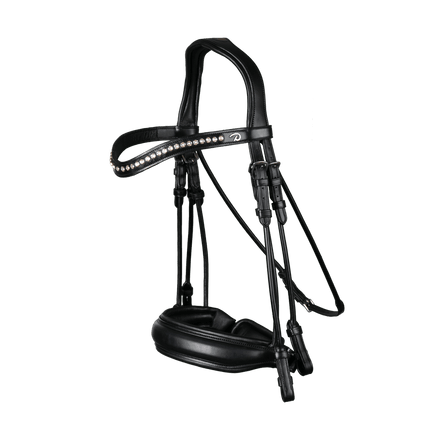 Dy'on Stang & Trens hoofdstel met brede matte Crank neusriem Stang & Trens - Maddelin Equestrian Dy on