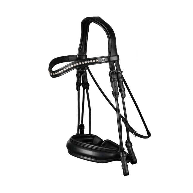 Dy'on Stang & Trens hoofdstel met brede matte Crank neusriem Stang & Trens - Maddelin Equestrian Dy on