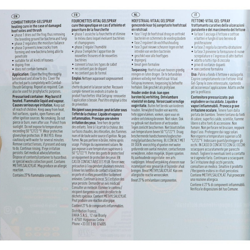 Effol Med Hoefstraal - Vital Gelspray 150ml Hoefverzorging - Maddelin Equestrian Effol