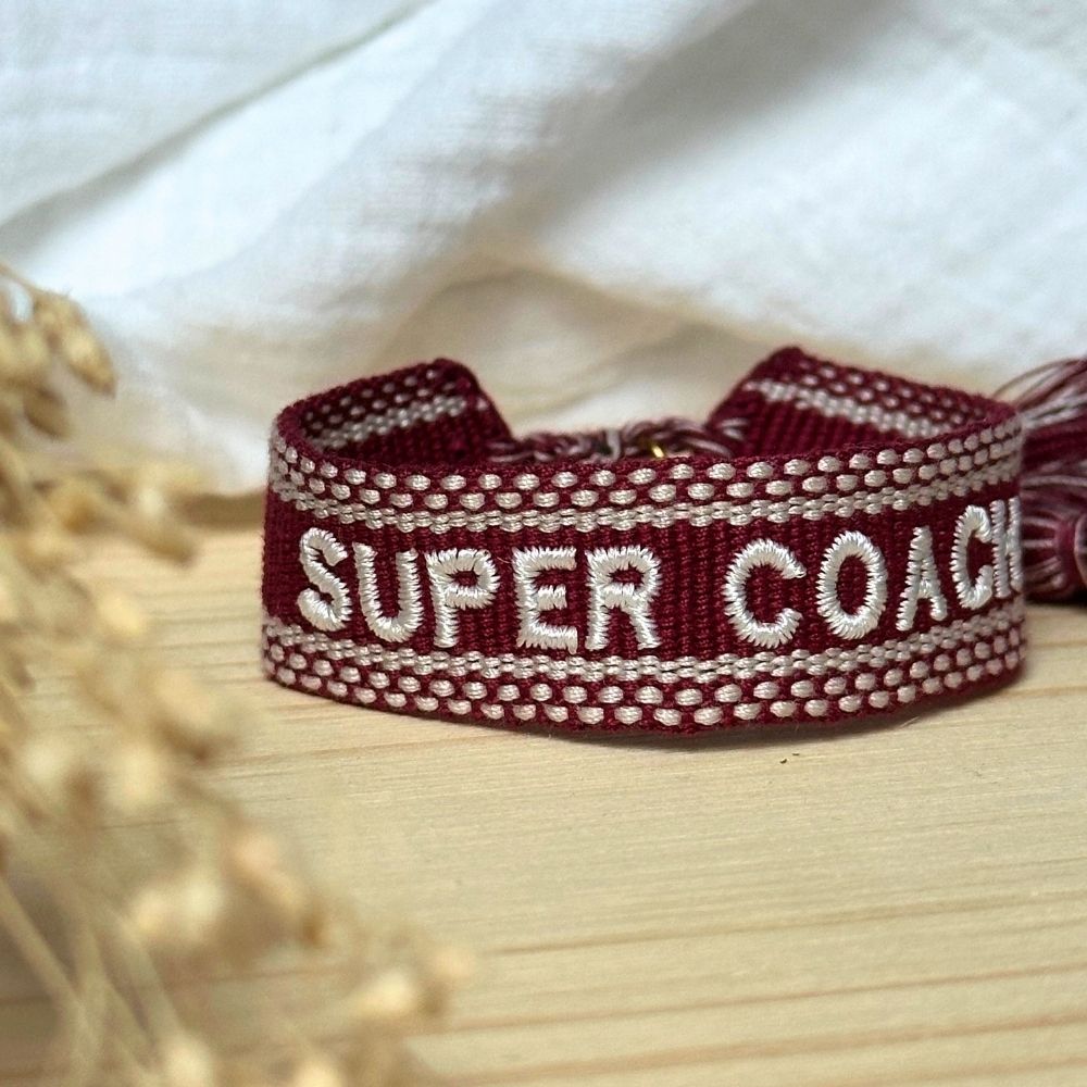 Equestrian Jewelry armband Coach in bordeaux