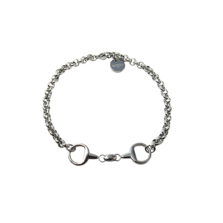 Equestrian Jewelry armband Twice: schakelketting met grove schakels en een dubbel gebroken bit