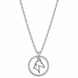 Equestrian Jewelry ketting Kimi met ronde opengewerkte hanger met gestileerd paardenhoofd, in zilver en goud