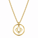 Equestrian Jewelry ketting Nali met grafische opengewerkte hoefijzerhanger, in zilver en goud