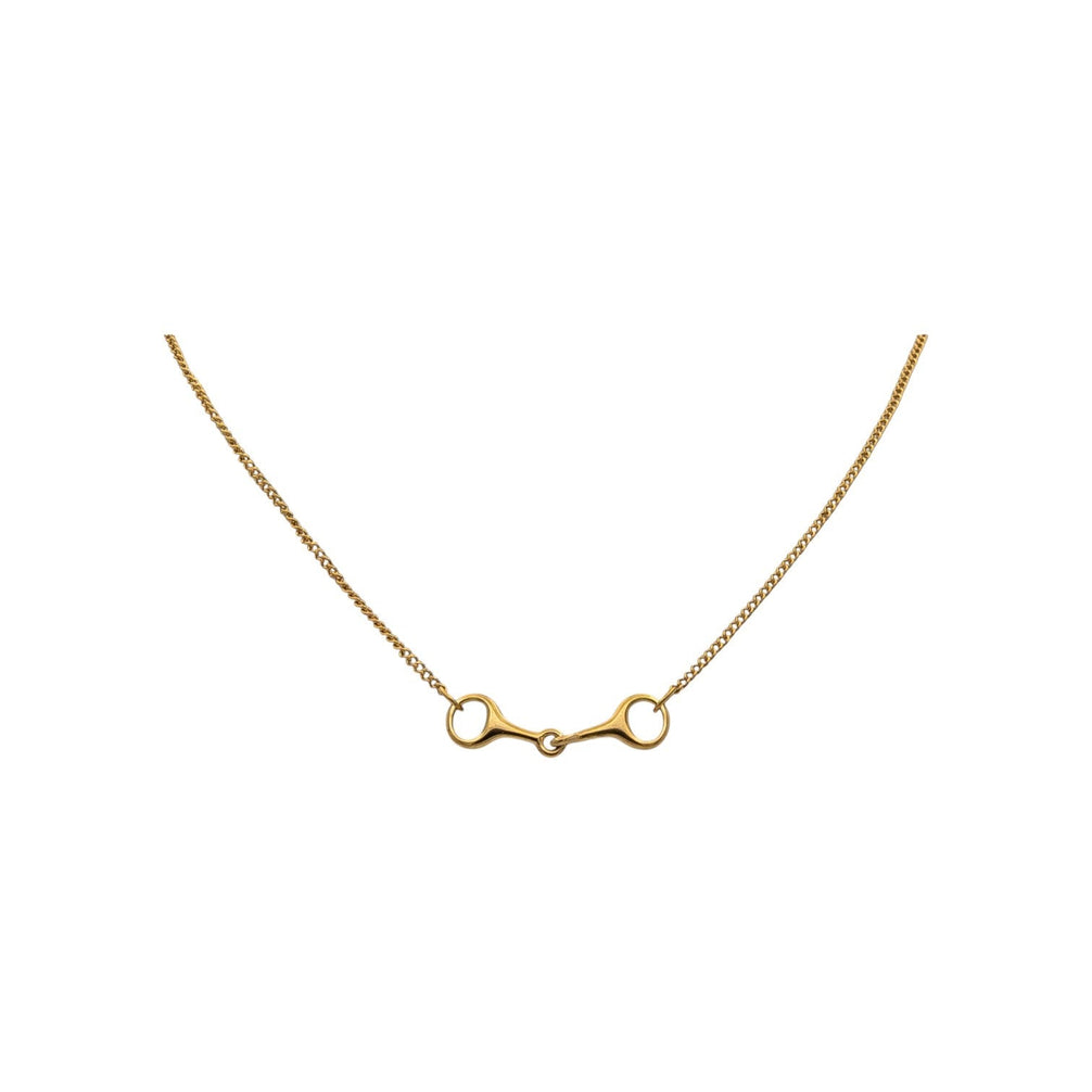 Equestrian Jewelry ketting Utah met bithanger aan een fijne ketting, in zilver en goud