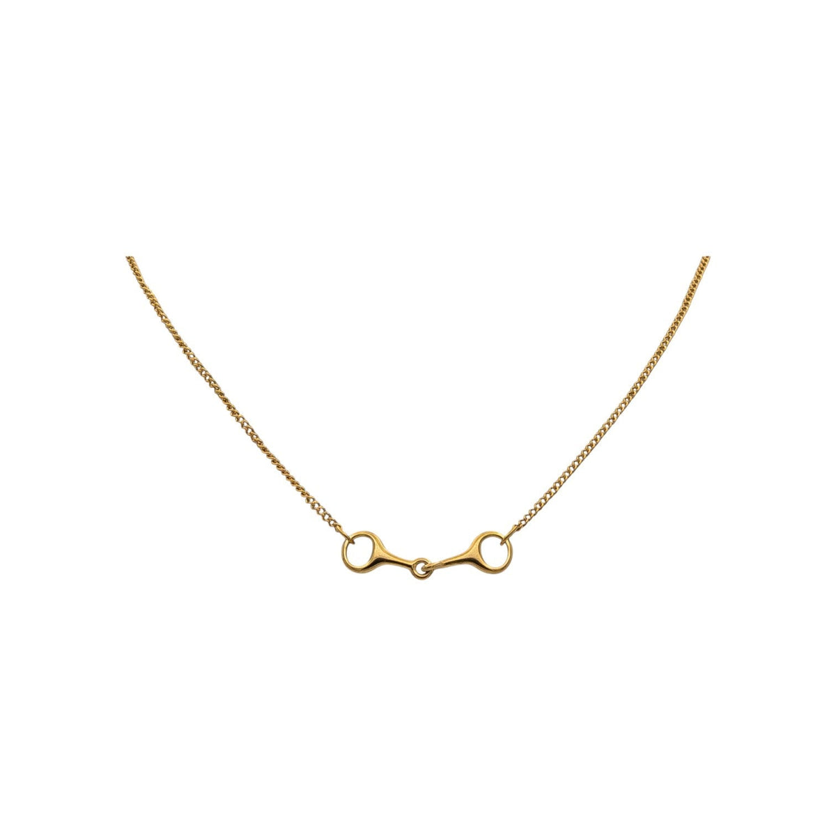 Equestrian Jewelry ketting Utah met bithanger aan een fijne ketting, in zilver en goud