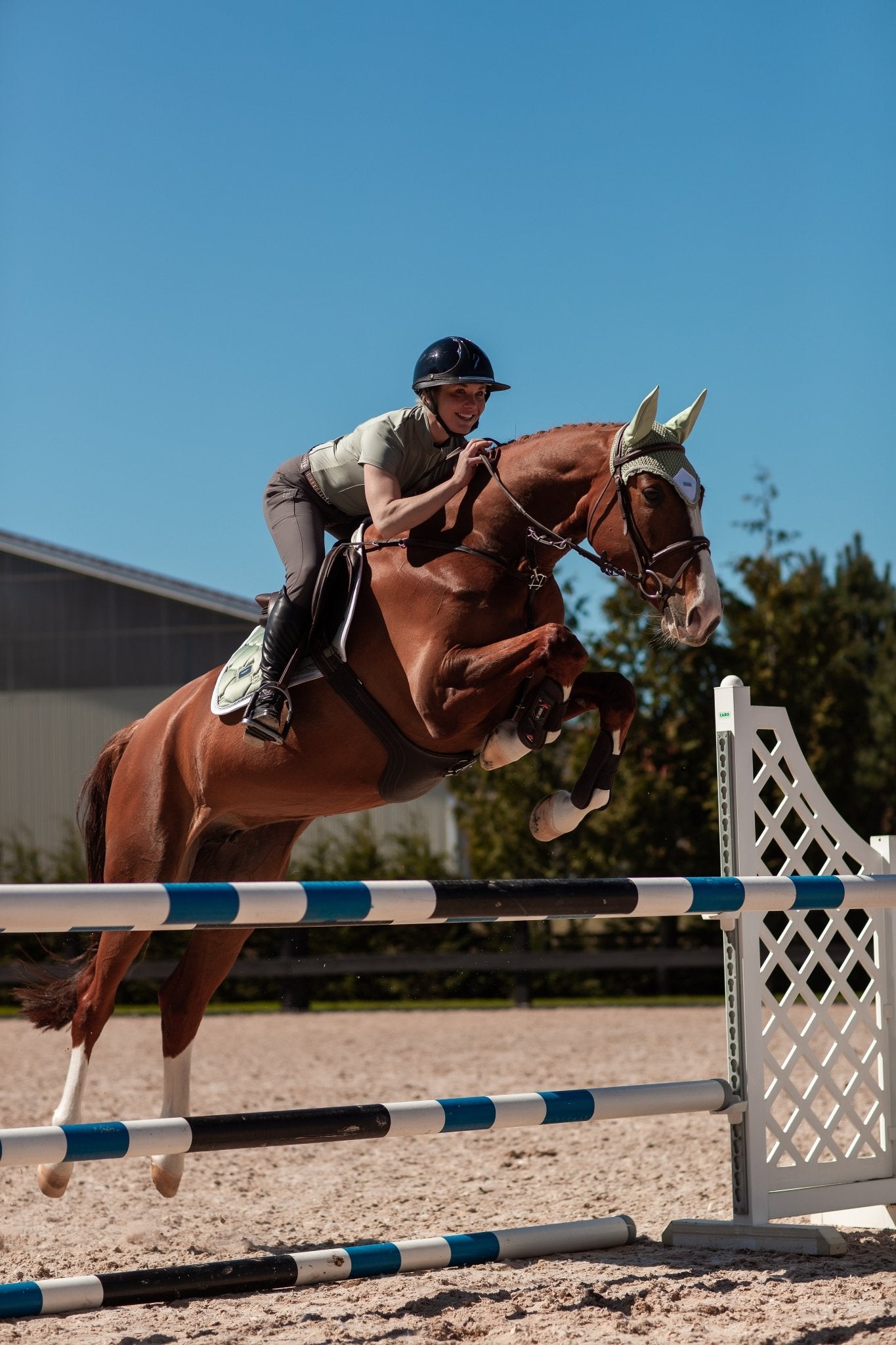 Equestrian Stockholm Zadeldoek Pistachio White Zadeldoeken - Maddelin Equestrian Equestrian Stockholm