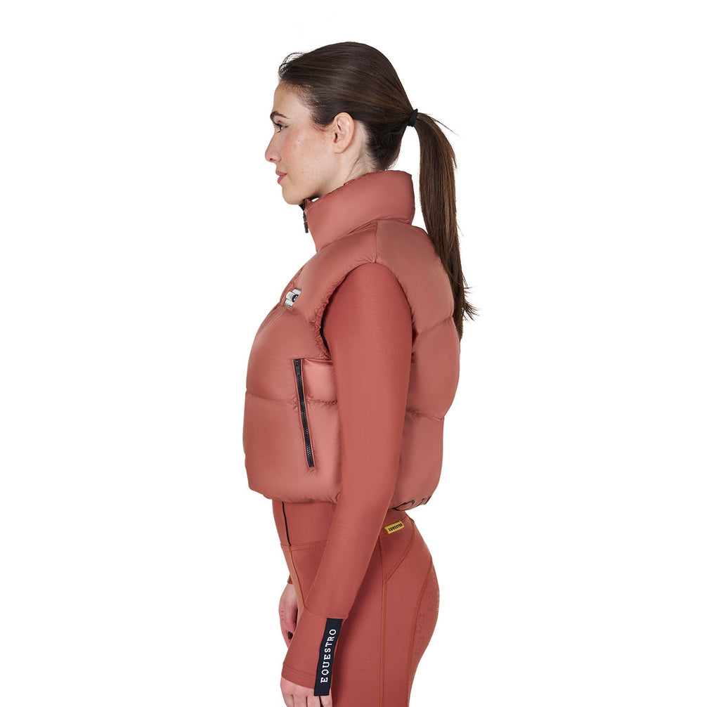 Equestro Cropped Nylon Rip Stop Vest Dames Dames Jassen - Maddelin Equestrian Equestro