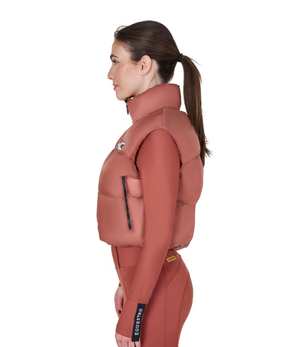 Equestro Cropped Nylon Rip Stop Vest Dames Dames Jassen - Maddelin Equestrian Equestro