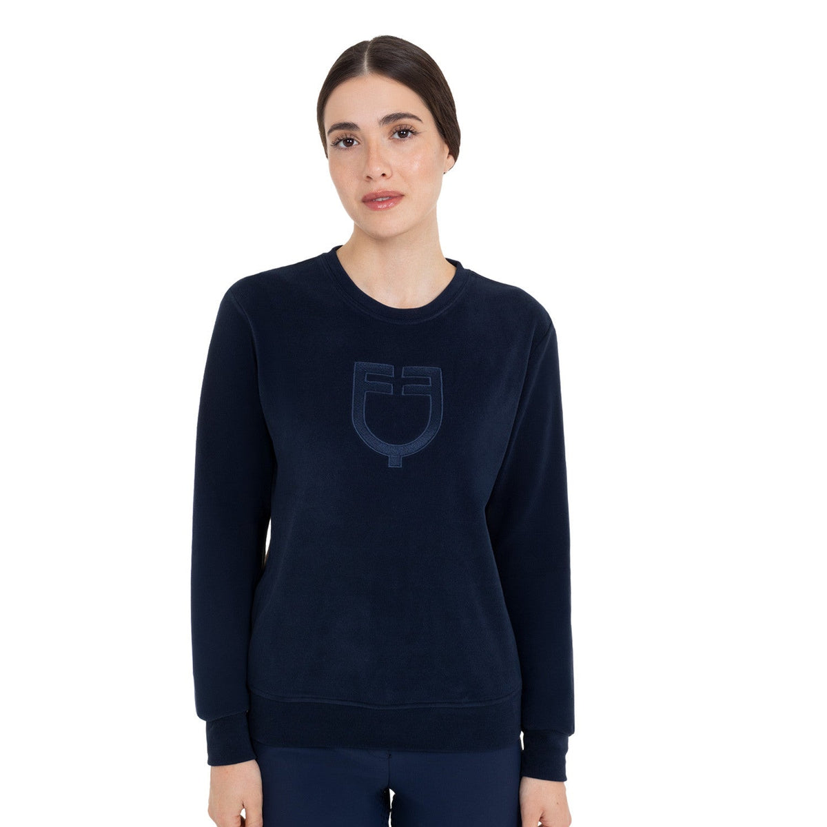 Equestro Dames Fleece Sweater met Ronde Hals Dames Truien & Sweaters - Maddelin Equestrian