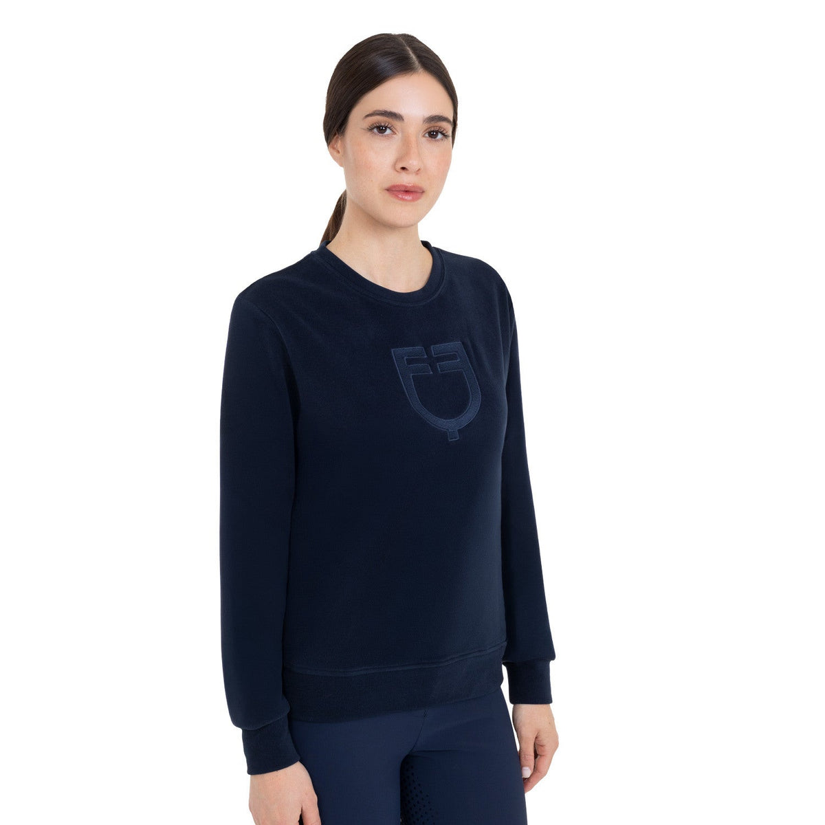 Equestro Dames Fleece Sweater met Ronde Hals Dames Truien & Sweaters - Maddelin Equestrian