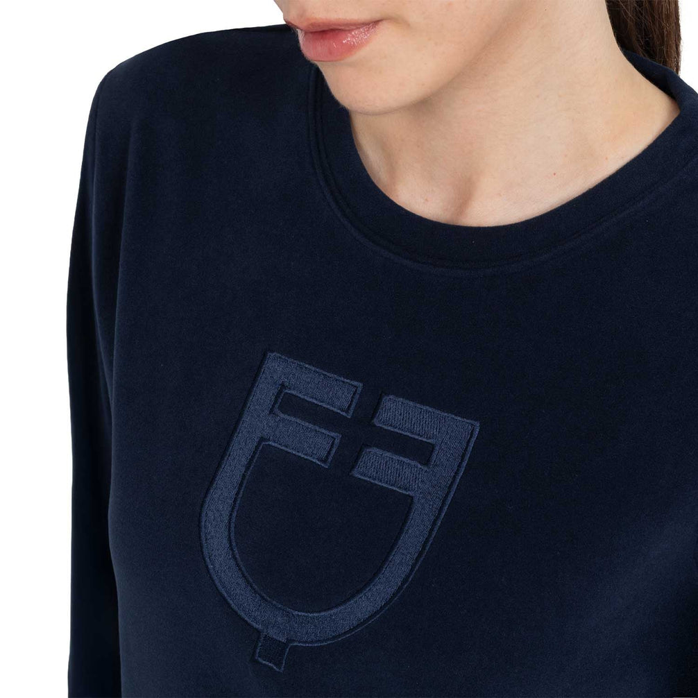 Equestro Dames Fleece Sweater met Ronde Hals Dames Truien & Sweaters - Maddelin Equestrian