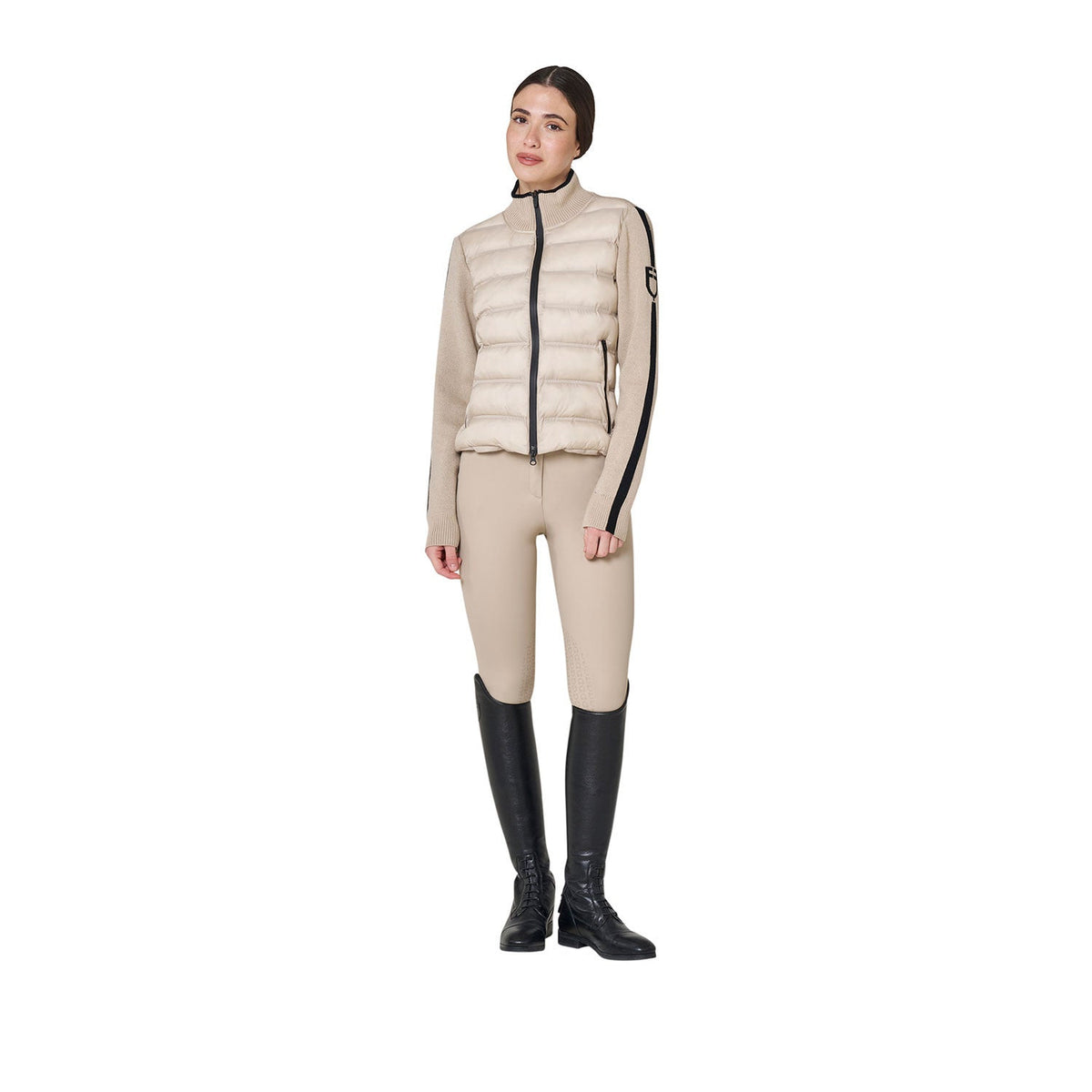 Equestro Dames Jas Nylon & Knit met Donsvulling Dames Truien & Sweaters - Maddelin Equestrian