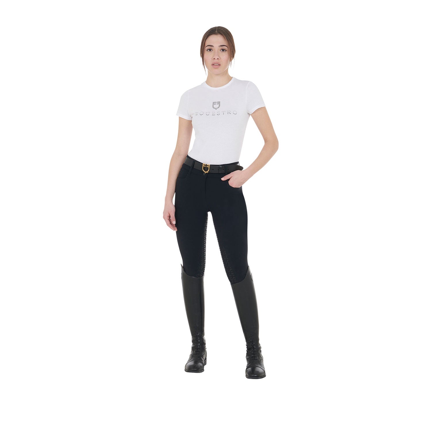 Equestro Dames Rijbroek – Hoge Taille Full Grip Dames Rijbroeken - Maddelin Equestrian Equestro