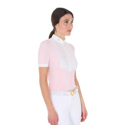 Equestro Dames Slim Fit Pleated Polo Wedstrijdshirts - Maddelin Equestrian Equestro