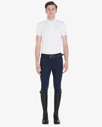 Equestro Heren Slim Fit Zomer Rijbroek Knie Grip Heren Rijbroeken - Maddelin Equestrian Equestro