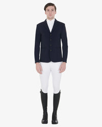Equestro Heren Wedstrijdjas met Contrasterend Geborduurd Logo Wedstrijdjassen - Maddelin Equestrian Equestro