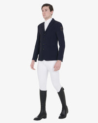Equestro Heren Wedstrijdjas met Contrasterend Geborduurd Logo Wedstrijdjassen - Maddelin Equestrian Equestro
