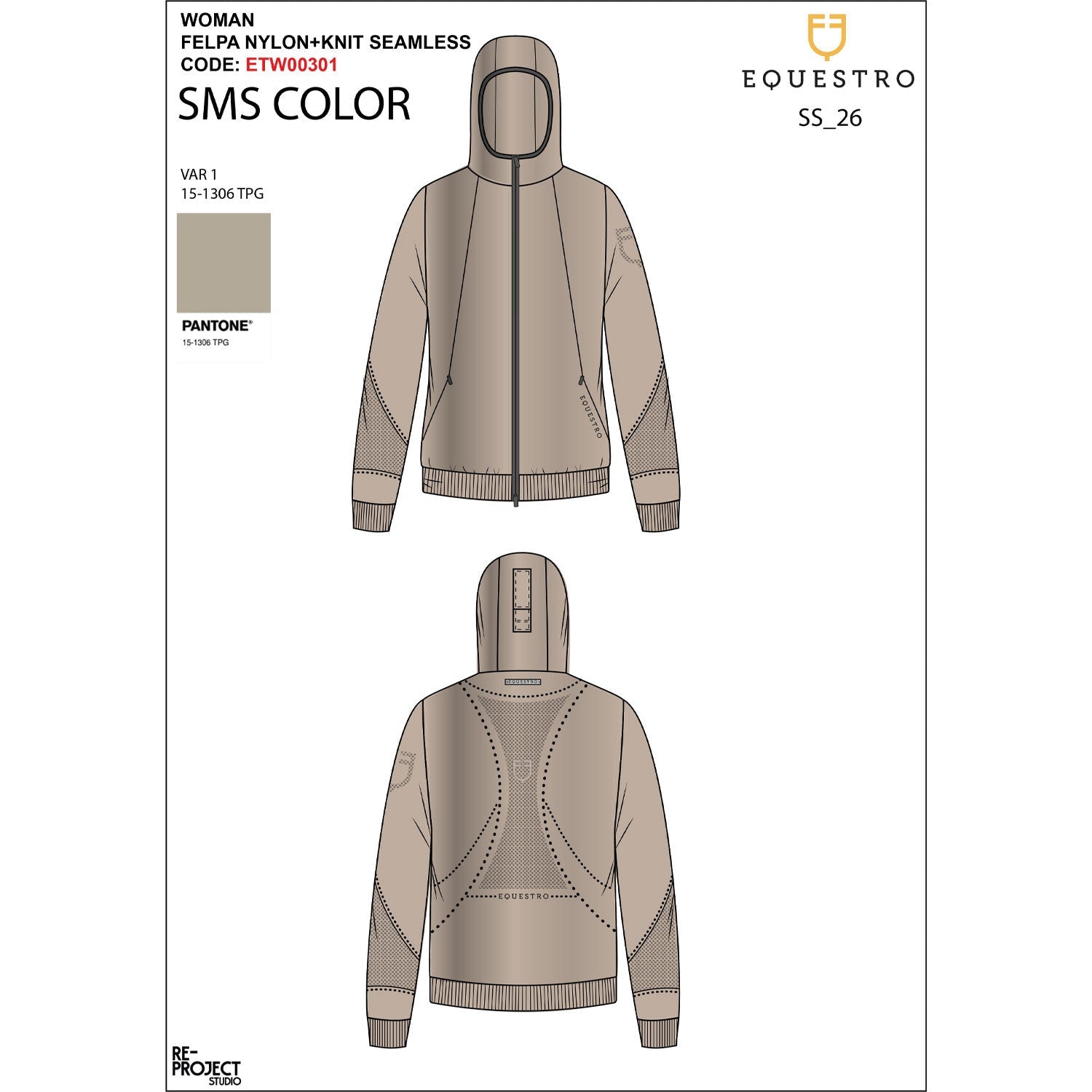 Equestro Hoodie Technical Stretch Dames Dames Truien & Sweaters - Maddelin Equestrian Equestro