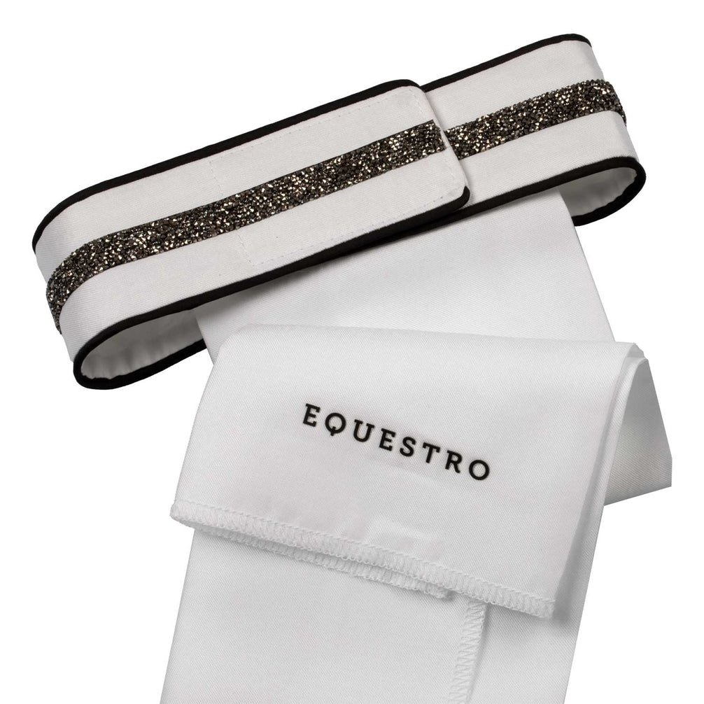 Equestro Impero plastron Wit/Zwart Wedstrijd Accessoires - Maddelin Equestrian Equestro