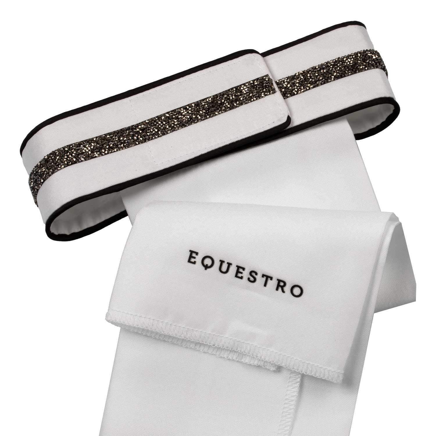 Equestro Impero plastron Wit/Zwart Wedstrijd Accessoires - Maddelin Equestrian Equestro
