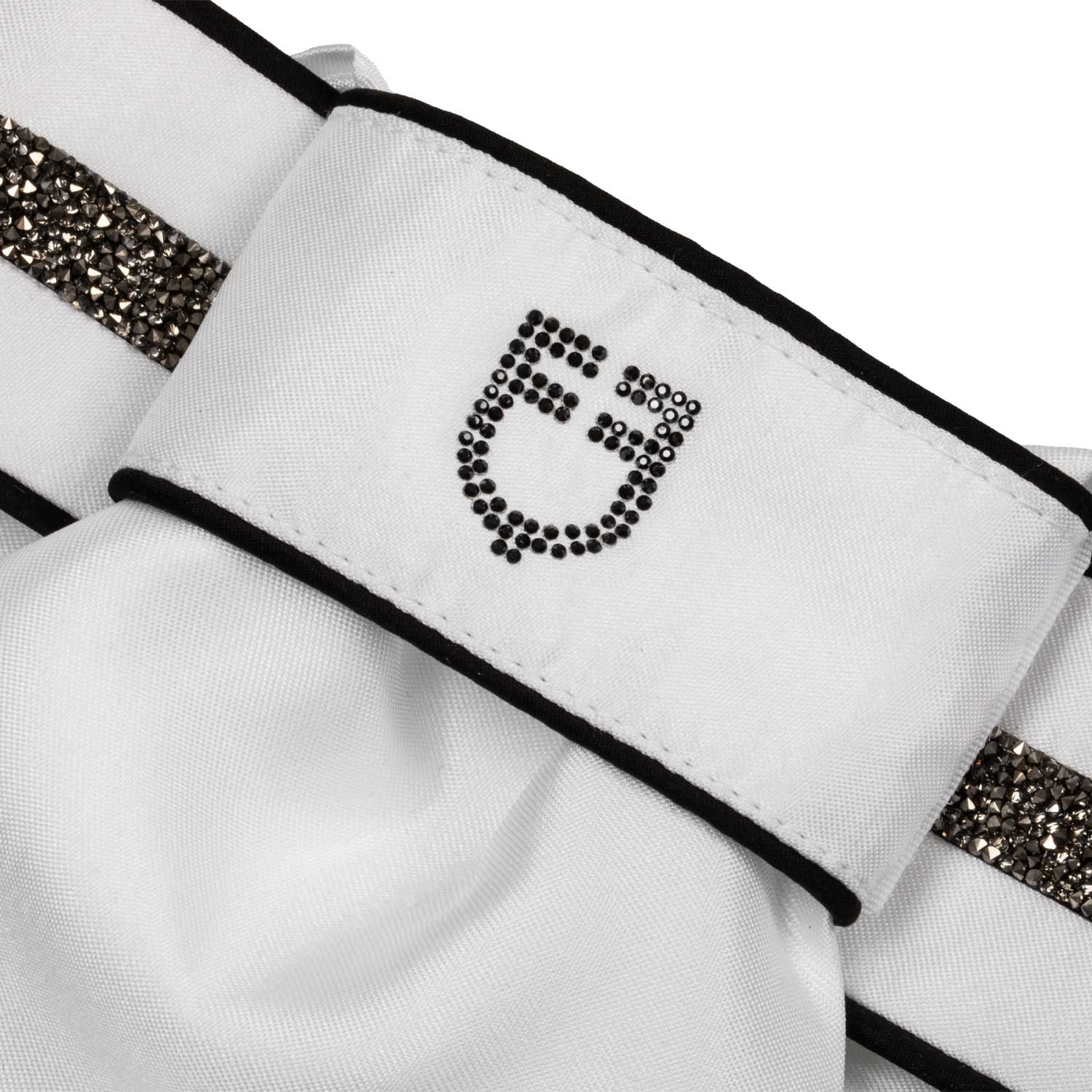 Equestro Impero plastron Wit/Zwart Wedstrijd Accessoires - Maddelin Equestrian Equestro