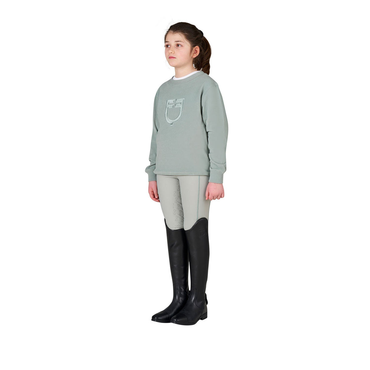 Equestro Kids Unisex Fleece Sweater met Ronde Hals Kids Truien & Shirts - Maddelin Equestrian