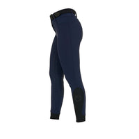 Equestro Rijbroek Hoge Taille Full Grip Strass Logo Dames Dames Rijbroeken - Maddelin Equestrian Equestro