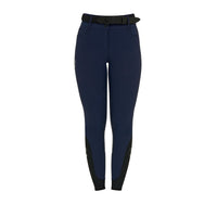 Equestro Rijbroek Hoge Taille Full Grip Strass Logo Dames Dames Rijbroeken - Maddelin Equestrian Equestro