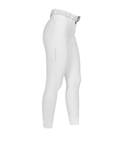 Equestro Rijbroek Hoge Taille Full Grip Strass Logo Dames Dames Rijbroeken - Maddelin Equestrian Equestro