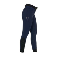 Equestro Rijbroek Hoge Taille Full Grip Strass Logo Dames Dames Rijbroeken - Maddelin Equestrian Equestro