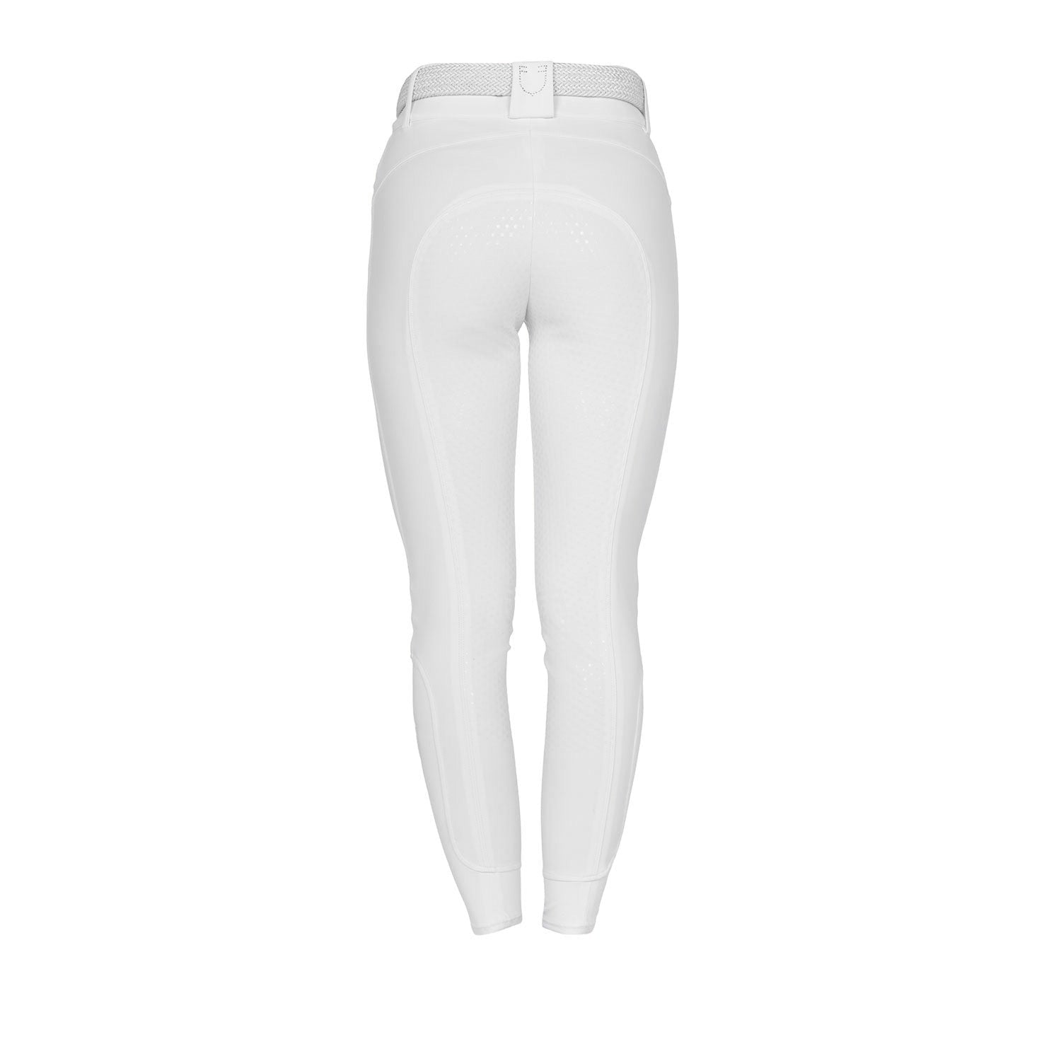 Equestro Rijbroek Hoge Taille Full Grip Strass Logo Dames Dames Rijbroeken - Maddelin Equestrian Equestro
