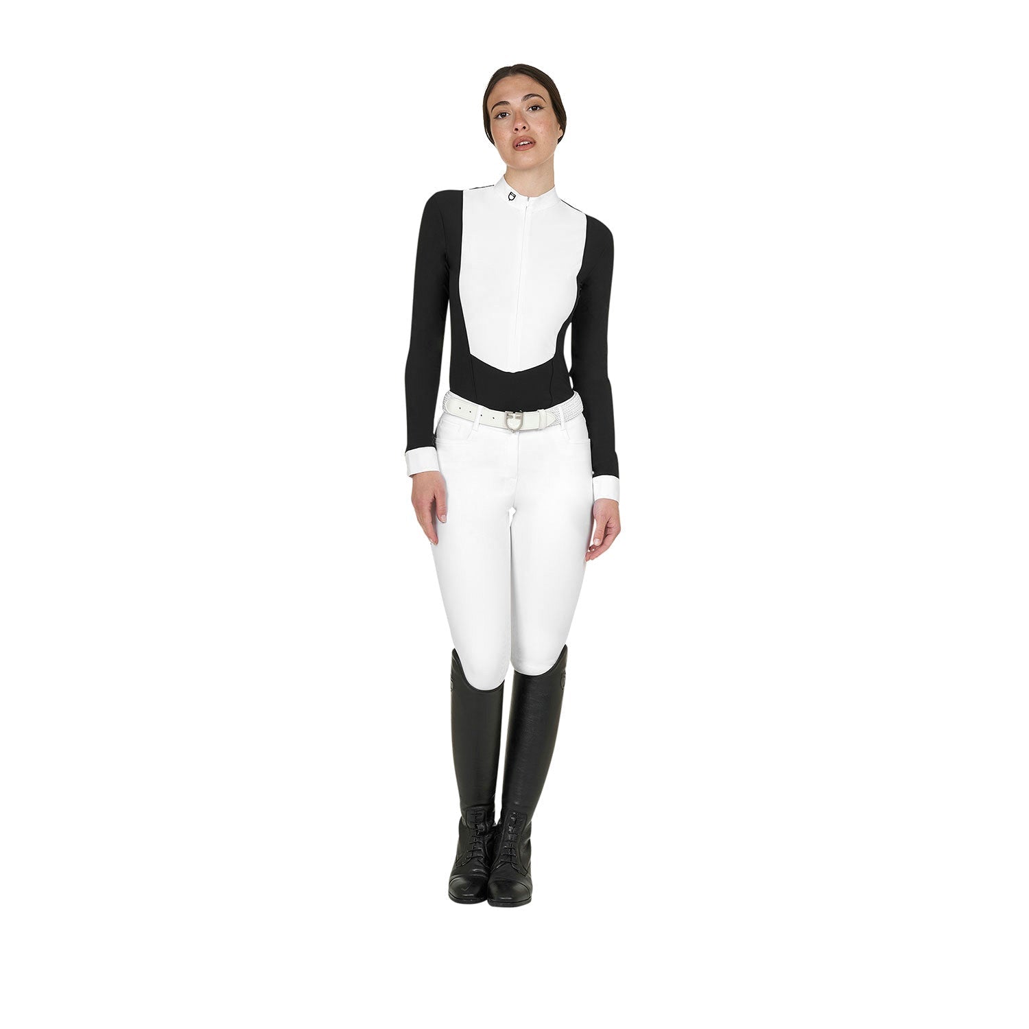 Equestro Wedstrijdshirt Lange Mouwen Dames Wedstrijdshirts - Maddelin Equestrian Equestro