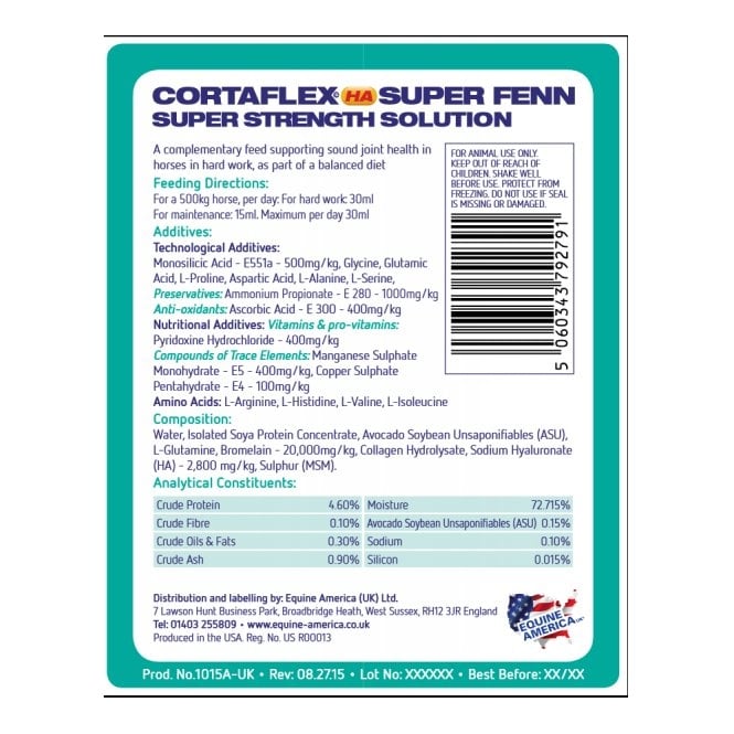 Equine America Cortaflex HA Super Fenn Voedingssupplementen - Maddelin Equestrian Equine America