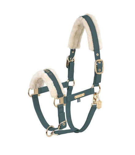 Eskadron Halster Faux Leather Double Pin FF Heritage 24/25 Halster met wol of faux fur - Maddelin Equestrian Eskadron