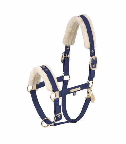 Eskadron Halster Faux Leather Double Pin FF Heritage 24/25 Halster met wol of faux fur - Maddelin Equestrian Eskadron