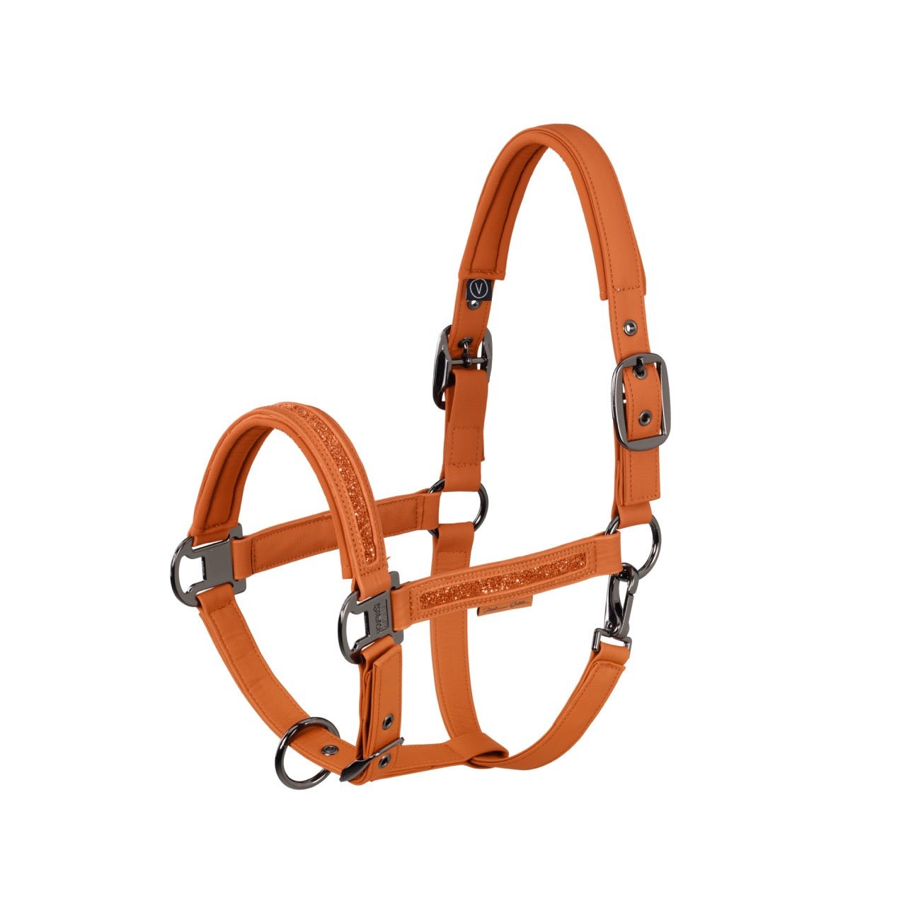 Eskadron Halster Faux Leather Jewel Double Pin Platinum 26/27 Nylon halsters - Maddelin Equestrian