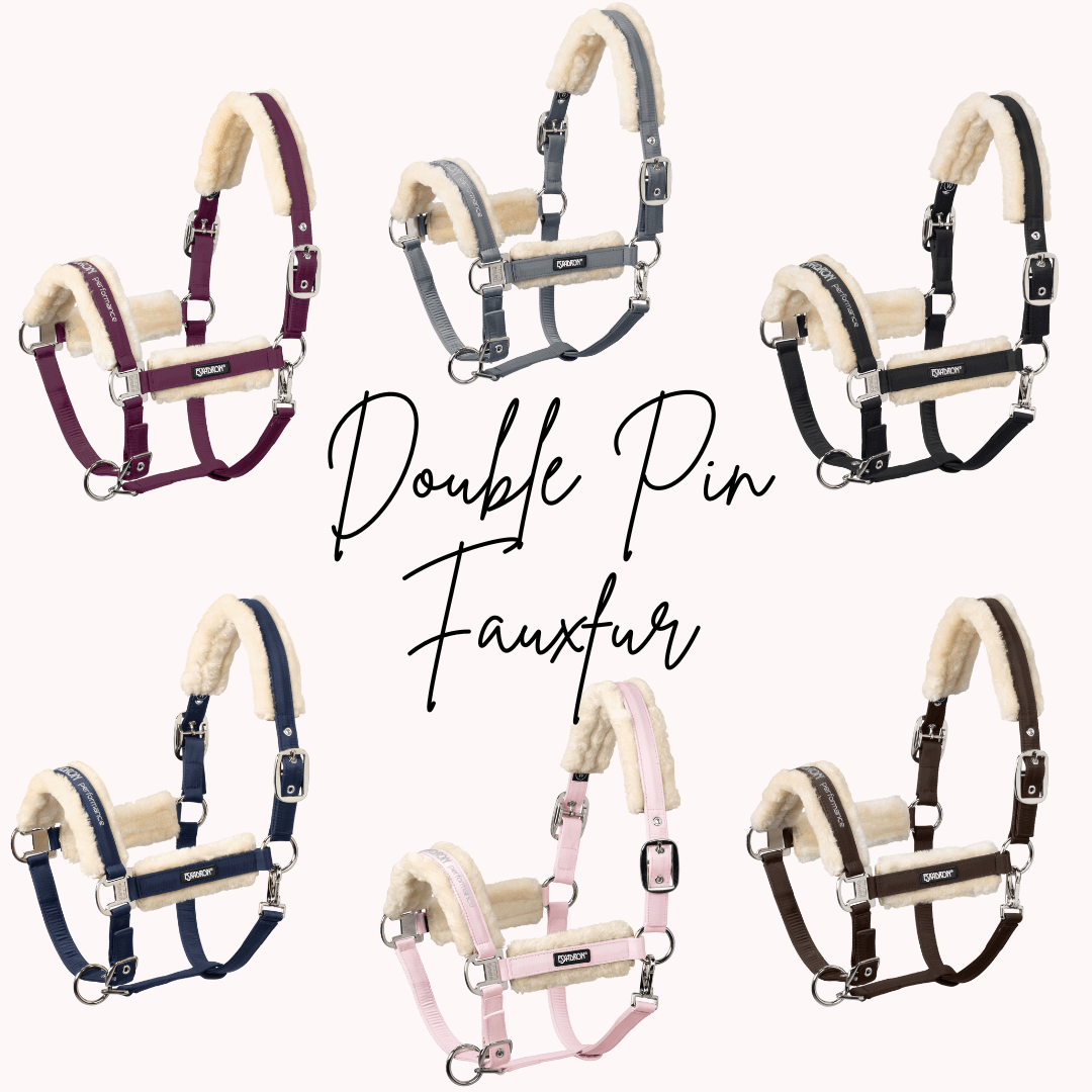 Eskadron Headcollar Double Pin Fauxfur Halster met wol of faux fur - Maddelin Equestrian Eskadron